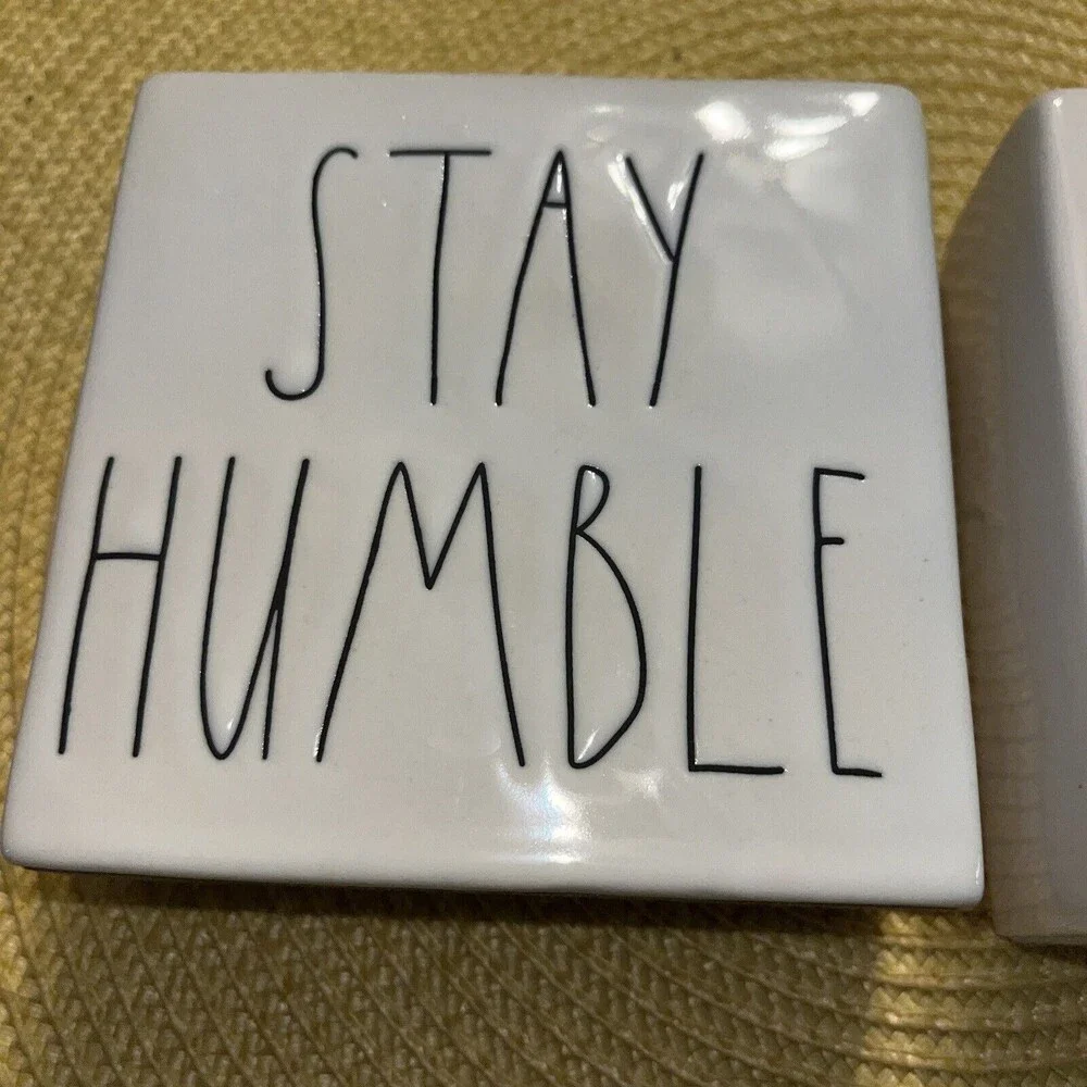 Rae Dunn Decorative Blocks-Stay Humble/Be Kind and Love What you Do